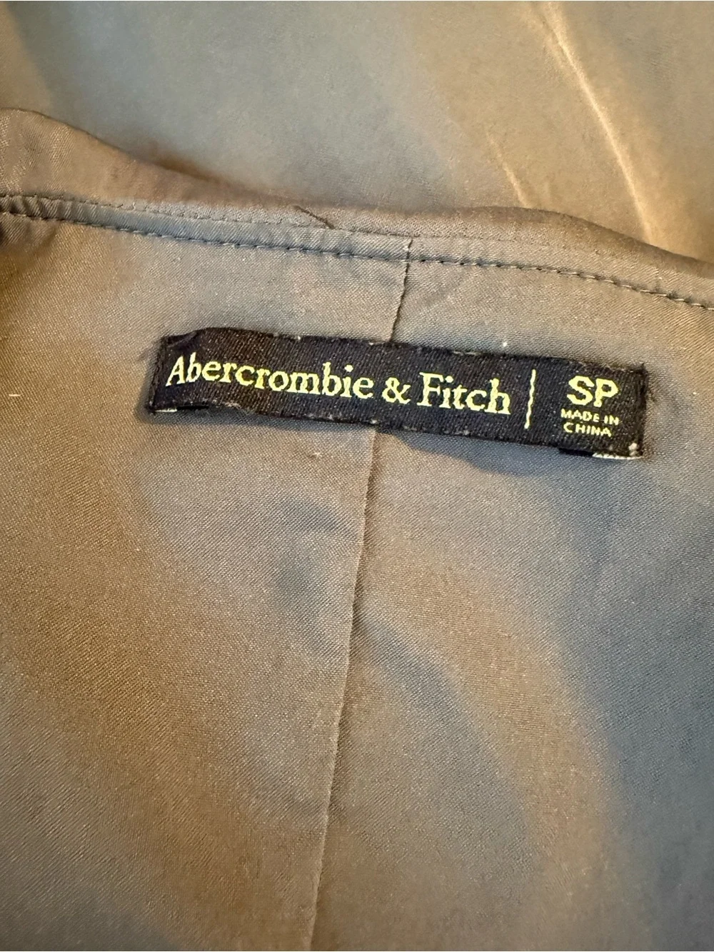 Abercrombie & Fitch Charcoal Blueish Gray Ruffle Maxi Dress - Spaghetti Straps